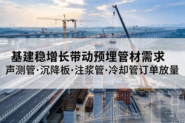 聊城基建稳增长带动预埋监测管材需求,声测管、沉降板、注浆管订单持续放量